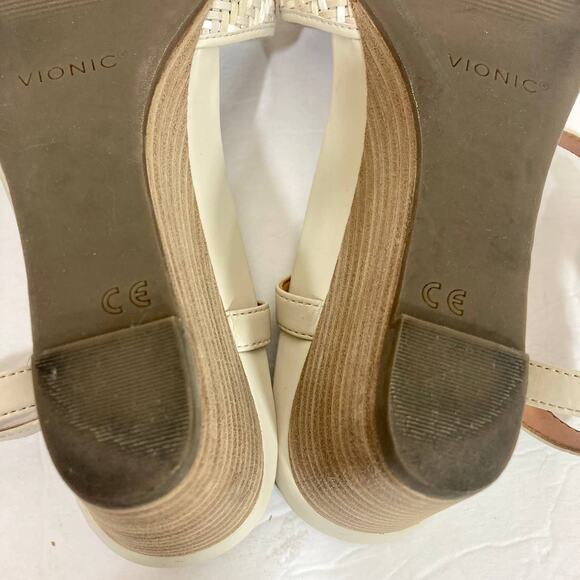 Vionic Cream Wedge Heels - Picture 11 of 13
